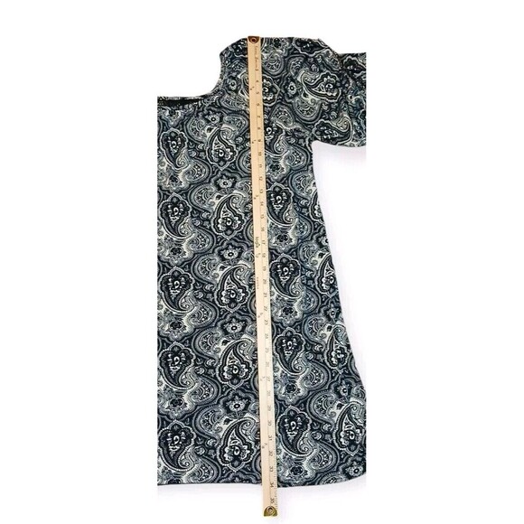 Uncle Frank Black Paisley Top with Lace Back Anthropologie Women's Size L - Picture 4 of 7